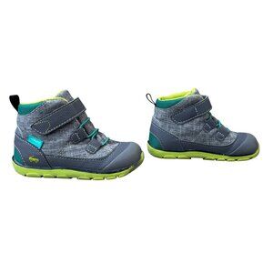 SEE KAI RUN Boys Sam II Boots 7-8 Waterproof Sneaker Gray Green Toddler Shoe Boy